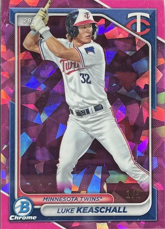 Luke Keaschall 2024 Bowman Sapphire Edition #BCP-122 Padparadscha /1 RAW