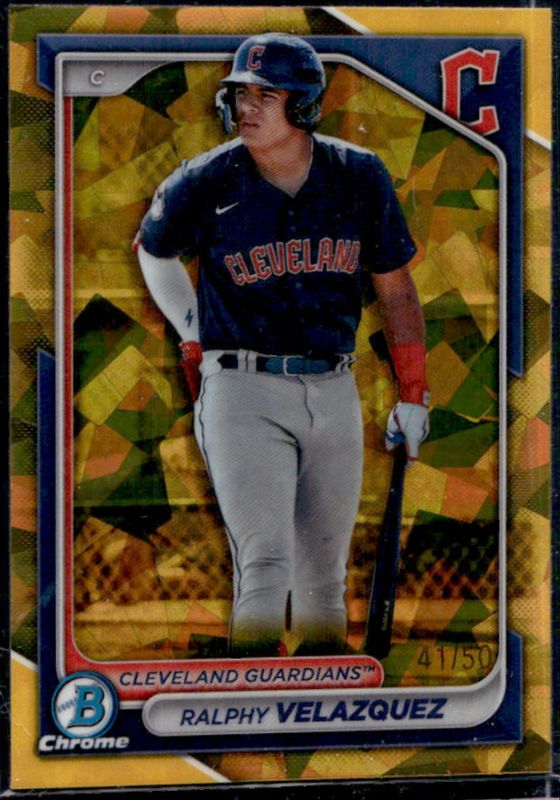 Ralphy Velazquez 2024 Bowman Sapphire Edition #BCP-29 Gold /50 RAW
