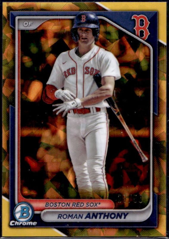 Roman Anthony 2024 Bowman Sapphire Edition #BCP-22 Gold /50 RAW