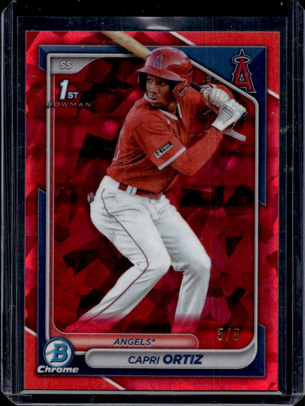 Capri Ortiz 2024 Bowman Sapphire Edition #BCP-73 Red /5 RAW