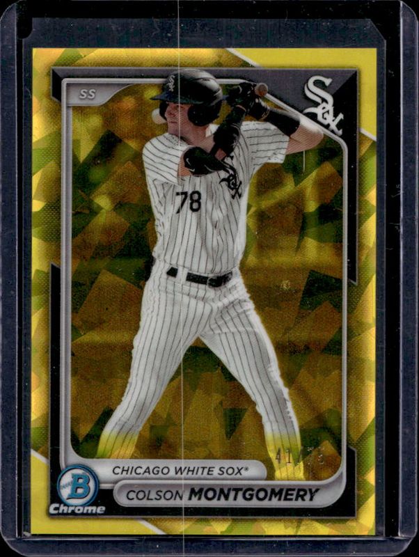 Colson Montgomery 2024 Bowman Sapphire Edition #BCP-8 Yellow /75 RAW