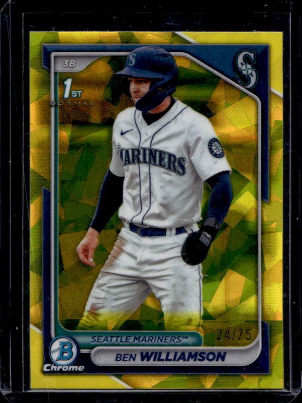 Ben Williamson 2024 Bowman Sapphire Edition #BCP-67 Yellow /75 RAW