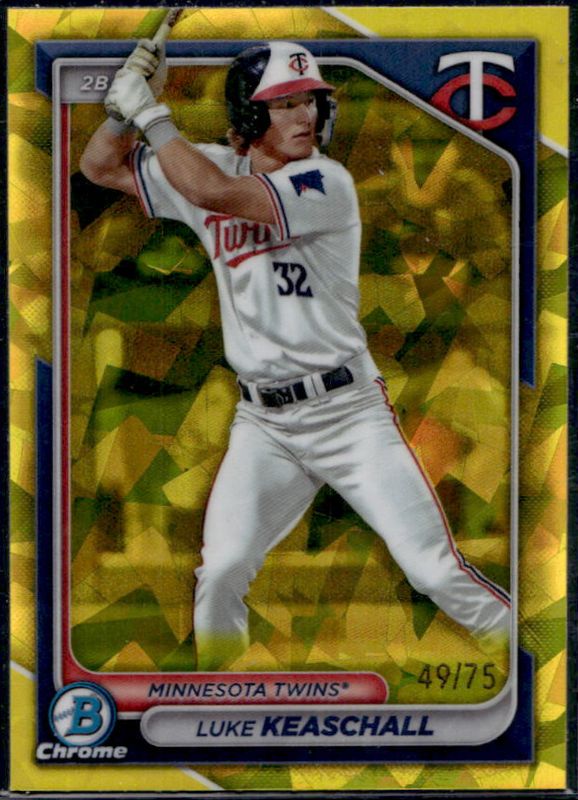 Luke Keaschall 2024 Bowman Sapphire Edition #BCP-122 Yellow /75 RAW