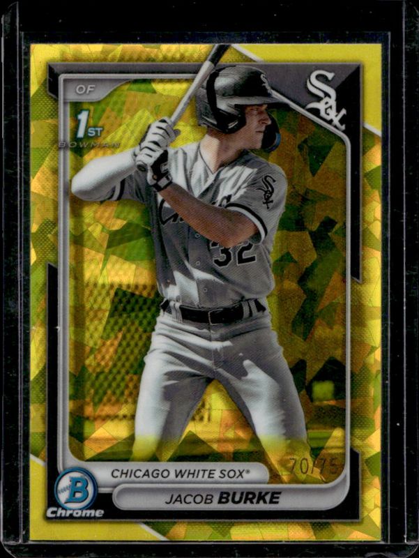 Jacob Burke 2024 Bowman Sapphire Edition #BCP-116 Yellow /75 RAW