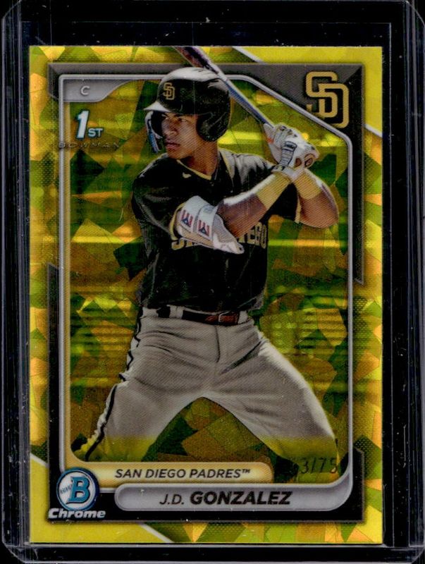 JD Gonzalez 2024 Bowman Sapphire Edition #BCP-111 Yellow /75 RAW