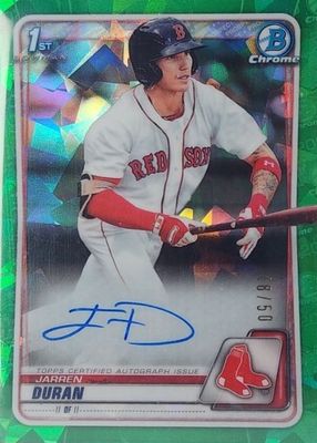 2020 Bowman Sapphire Edition #BSPA-JD Chrome Prospect Auto - Green /50 (1st)