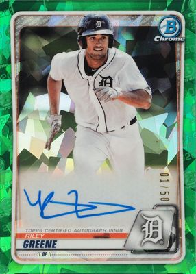 2020 Bowman Sapphire Edition #BSPA-RG Chrome Prospect Auto - Green /50