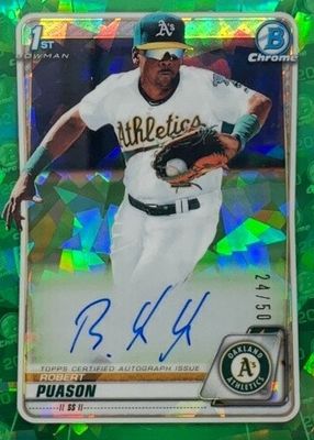 2020 Bowman Sapphire Edition #BSPA-RP Chrome Prospect Auto - Green /50 (1st)