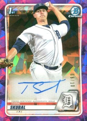 2020 Bowman Sapphire Edition #BSPA-TS Chrome Prospect Auto - Purple /10 (1st)
