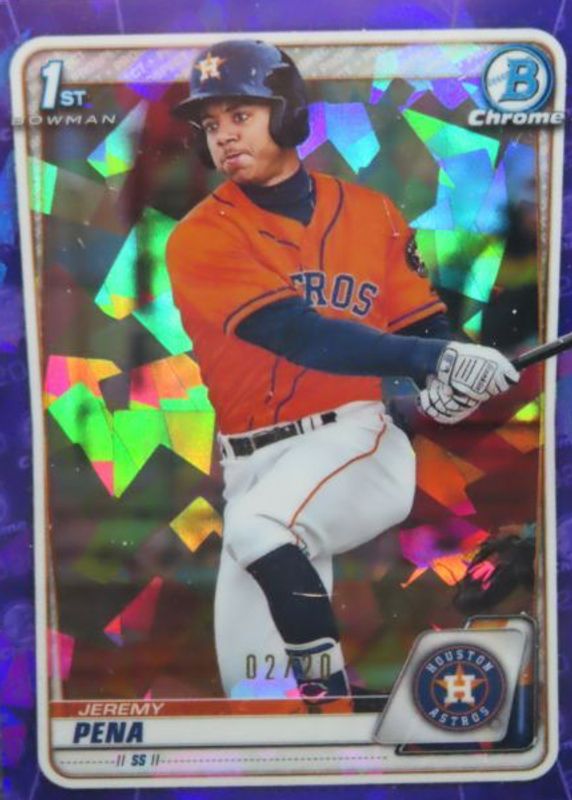 Jeremy Pena 2020 Bowman Sapphire Edition #BCP-61 Chrome Prospects - Purple /20 (1st) RAW