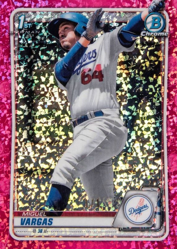 Miguel Vargas 2020 Bowman Sapphire Edition #BCP-131 Chrome Prospects - Padparadscha /1 (1st) RAW