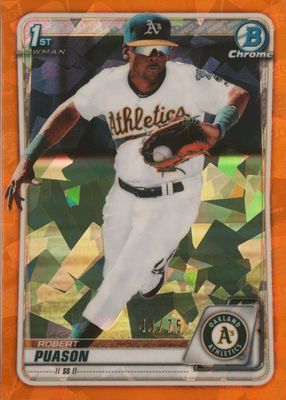 2020 Bowman Sapphire Edition #BCP-145 Chrome Prospects - Orange /75 (1st)