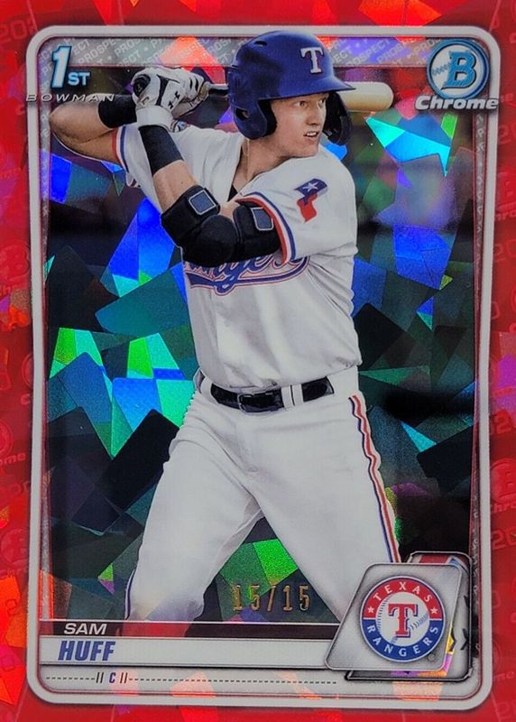 Sam Huff 2020 Bowman Sapphire Edition #BCP-33 Chrome Prospects - Red /15 (1st) RAW