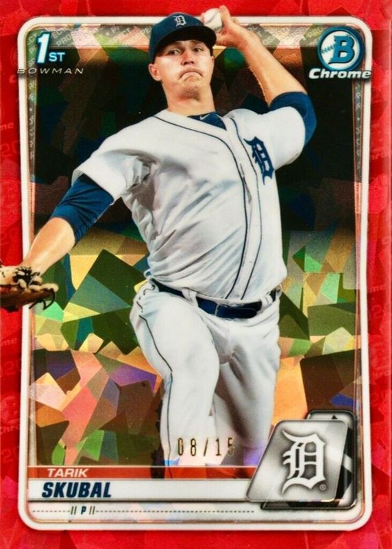 Tarik Skubal 2020 Bowman Sapphire Edition #BCP-108 Chrome Prospects - Red /15 (1st) RAW