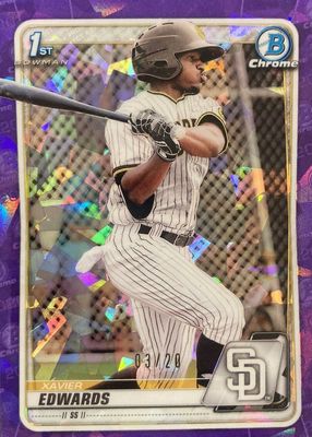2020 Bowman Sapphire Edition #BCP-10 Chrome Prospects - Purple /20 (1st)