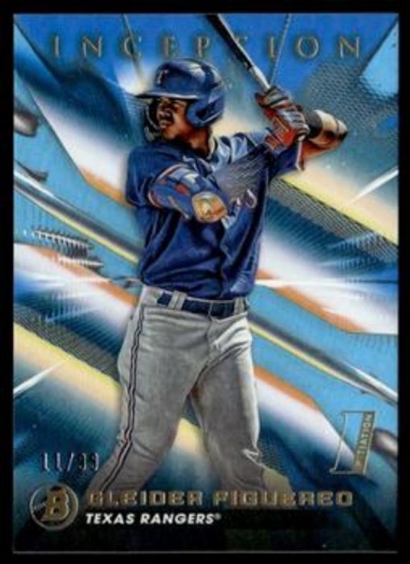 Gleider Figuereo 2023 Bowman Inception #61 Blue Foil /99 RAW