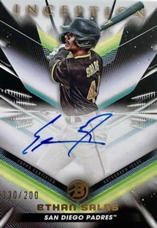 Ethan Salas 2023 Bowman Inception #BPA-ES Autographs /300 RAW