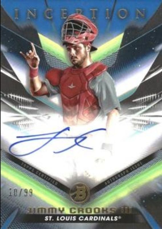 Jimmy Crooks III 2023 Bowman Inception #BPA-JCS Autographs - Blue Foil /99 RAW