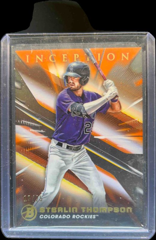 Sterlin Thompson 2023 Bowman Inception #37 Orange Foil /25 RAW