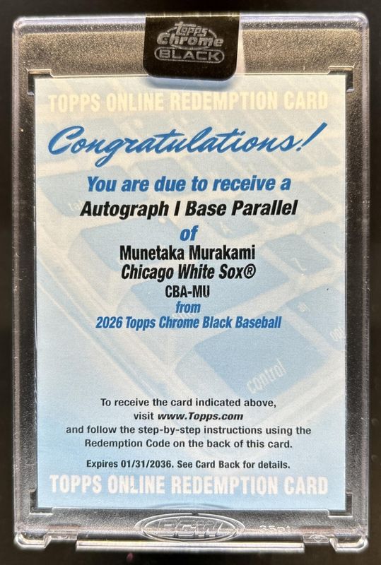 2026 Topps Chrome Black #CBA-MU Autographs