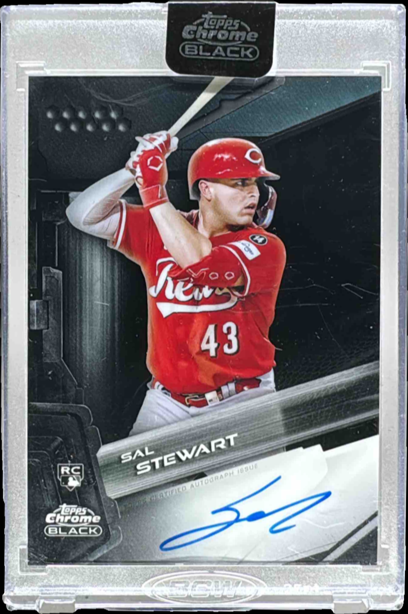 Sal Stewart 2026 Topps Chrome Black #CBA-SS Autographs Price Guide