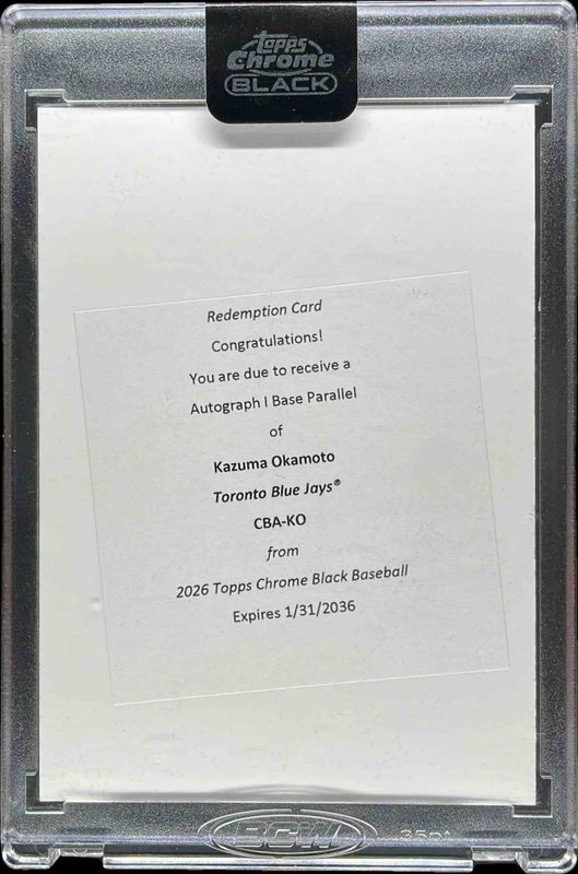2026 Topps Chrome Black #CBA-KO Autographs