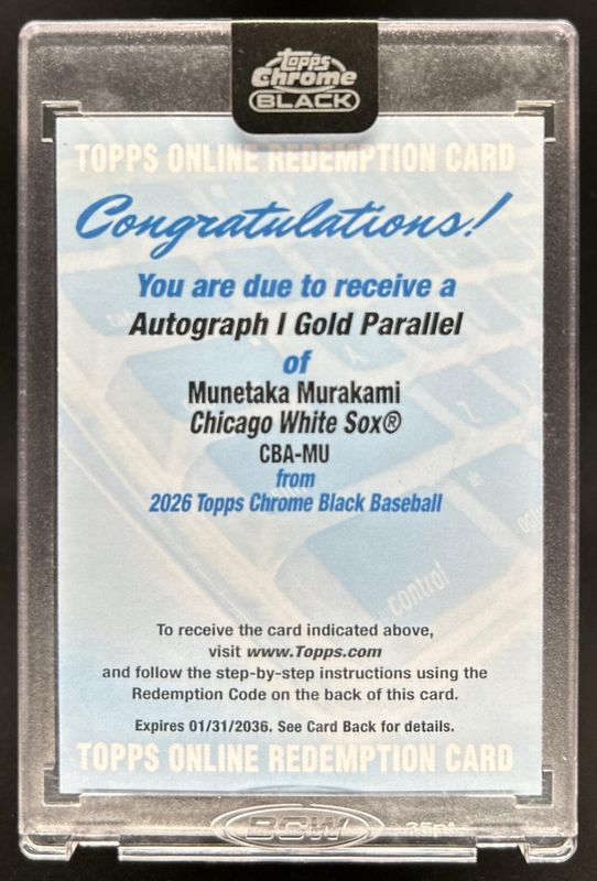 2026 Topps Chrome Black #CBA-MU Autographs - Gold Refractor /50
