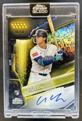 2026 Topps Chrome Black #CBA-CY Autographs - Gold Mini-Diamond Refractor /50