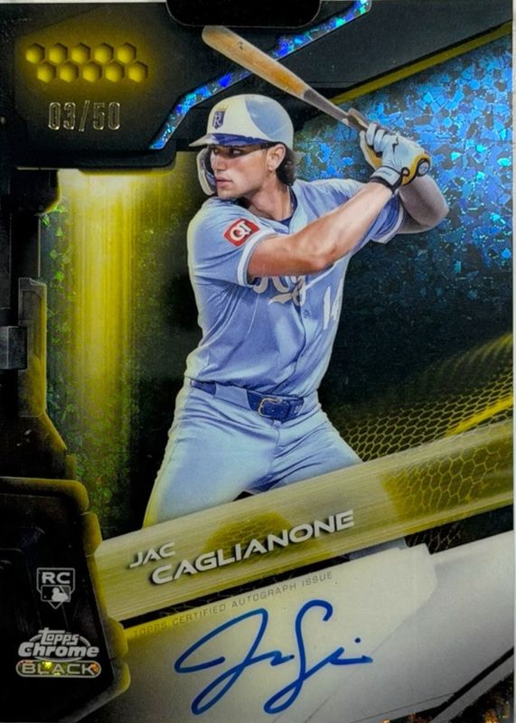 Jac Caglianone 2026 Topps Chrome Black #CBA-CAG Autographs - Gold