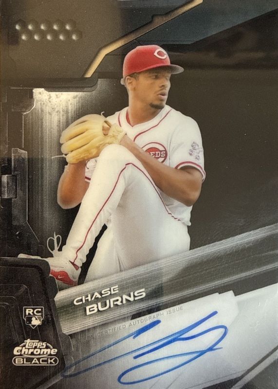 Chase Burns 2026 Topps Chrome Black #CBA-CB Autographs Price Guide 
