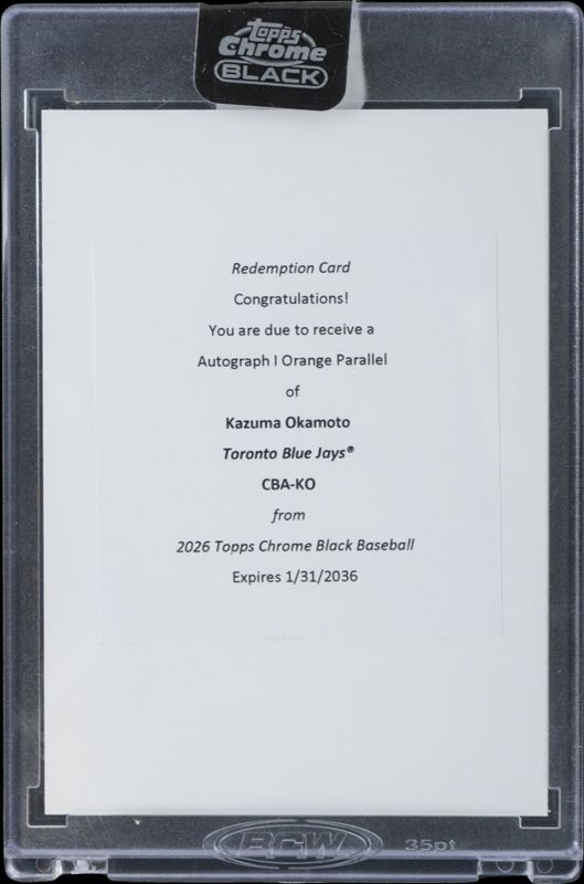 2026 Topps Chrome Black #CBA-KO Autographs - Orange Refractor /25