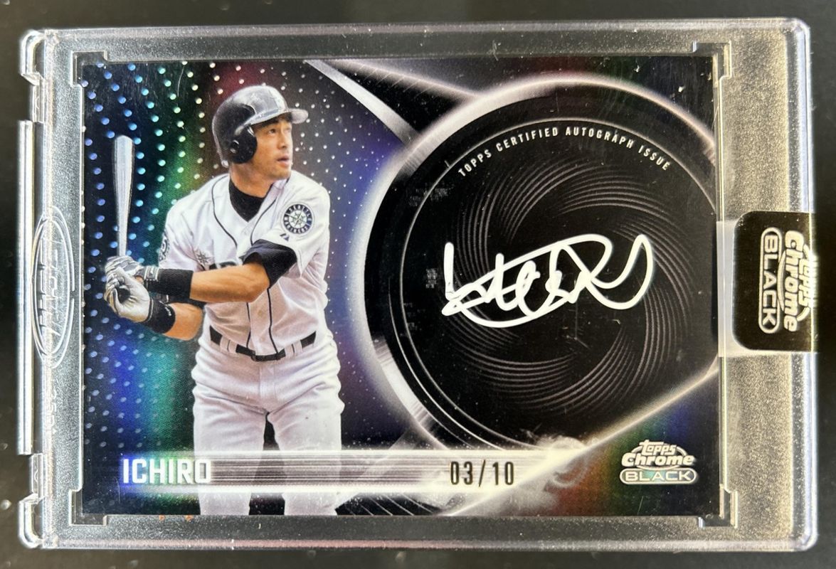 Ichiro Suzuki 2026 Topps Chrome Black #PIA-I Paint It Autographs