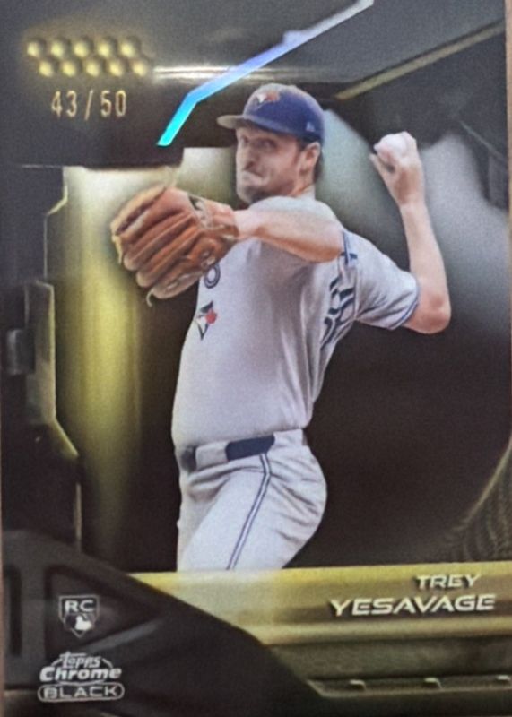 Trey Yesavage 2026 Topps Chrome Black #131 Gold Refractor /50 