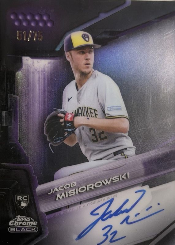 Jacob Misiorowski 2026 Topps Chrome Black #CBA-JMI Autographs