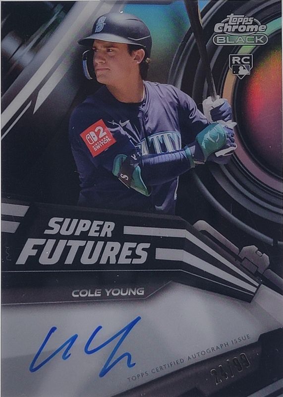 Cole Young 2026 Topps Chrome Black #SFA-CY Super Futures 