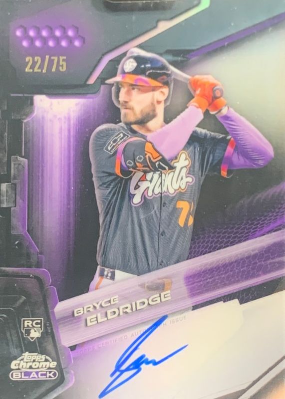 Bryce Eldridge 2026 Topps Chrome Black #CBA-BE Autographs - Purple 