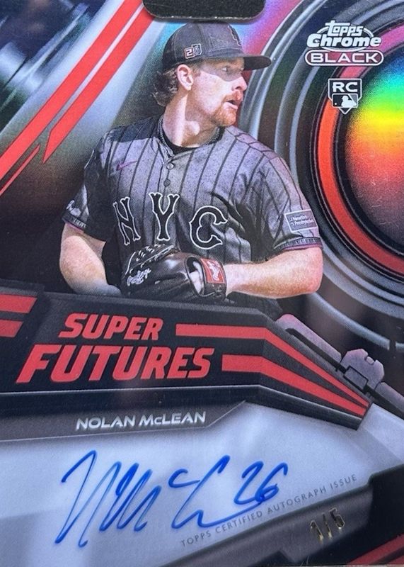 2026 Topps Chrome Black #SFA-NM Super Futures Autographs - Red Refractor /5