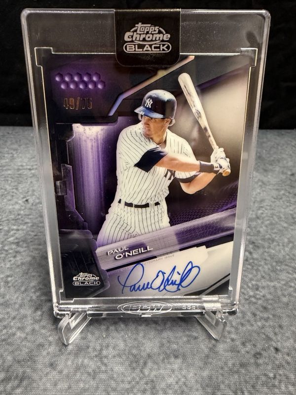 Paul O'Neill 2026 Topps Chrome Black #CBA-PO Autographs - Purple