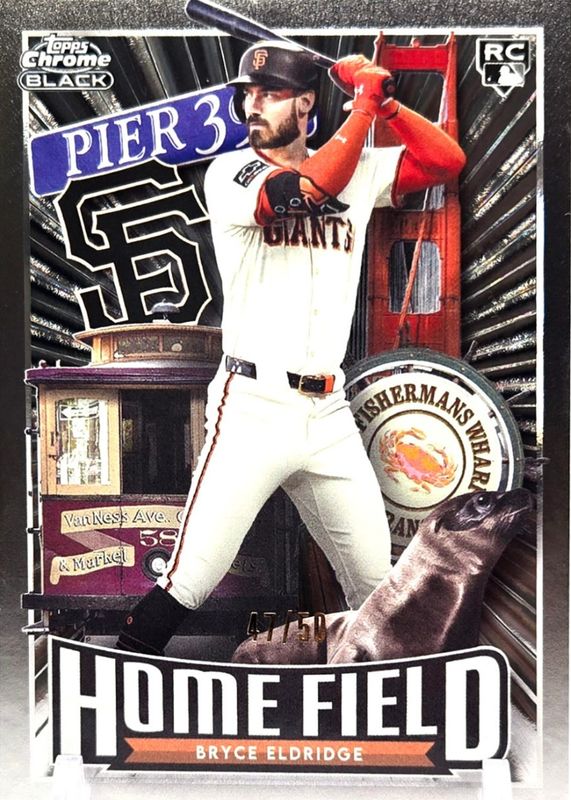 Bryce Eldridge 2026 Topps Chrome Black #CBHA-19 Home Field /50 