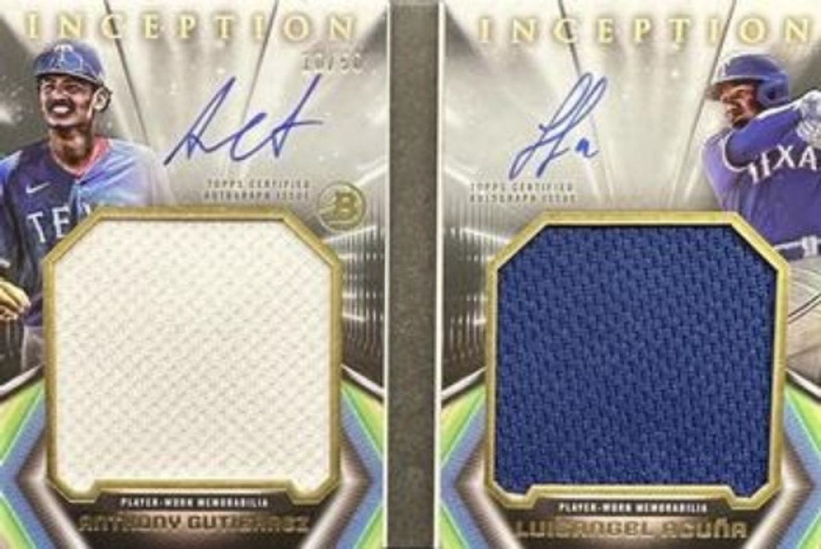 Anthony Gutierrez 2023 Bowman Inception #IAJD-GA Autograph Jumbo Dual Relic Book /50 RAW