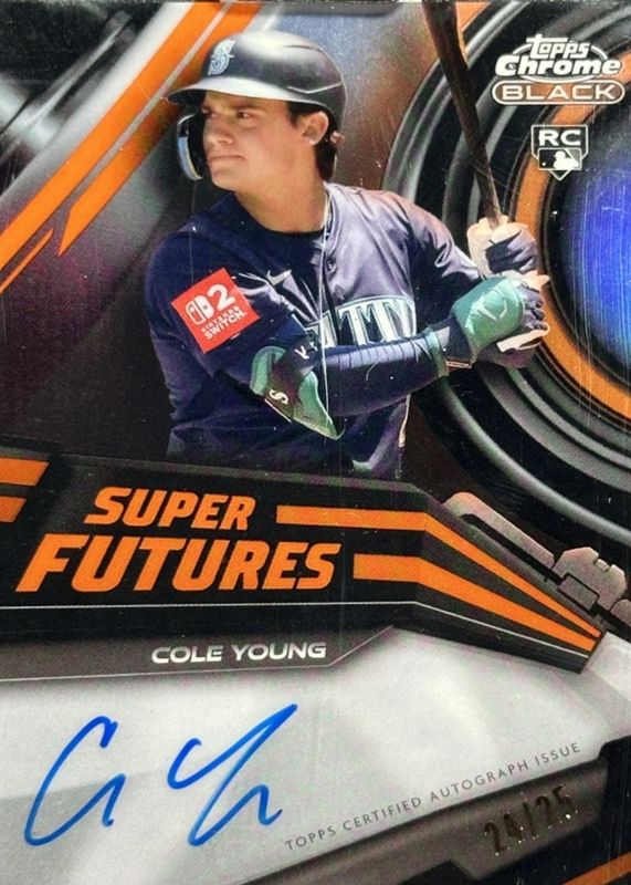 Cole Young 2026 Topps Chrome Black #SFA-CY Super Futures 