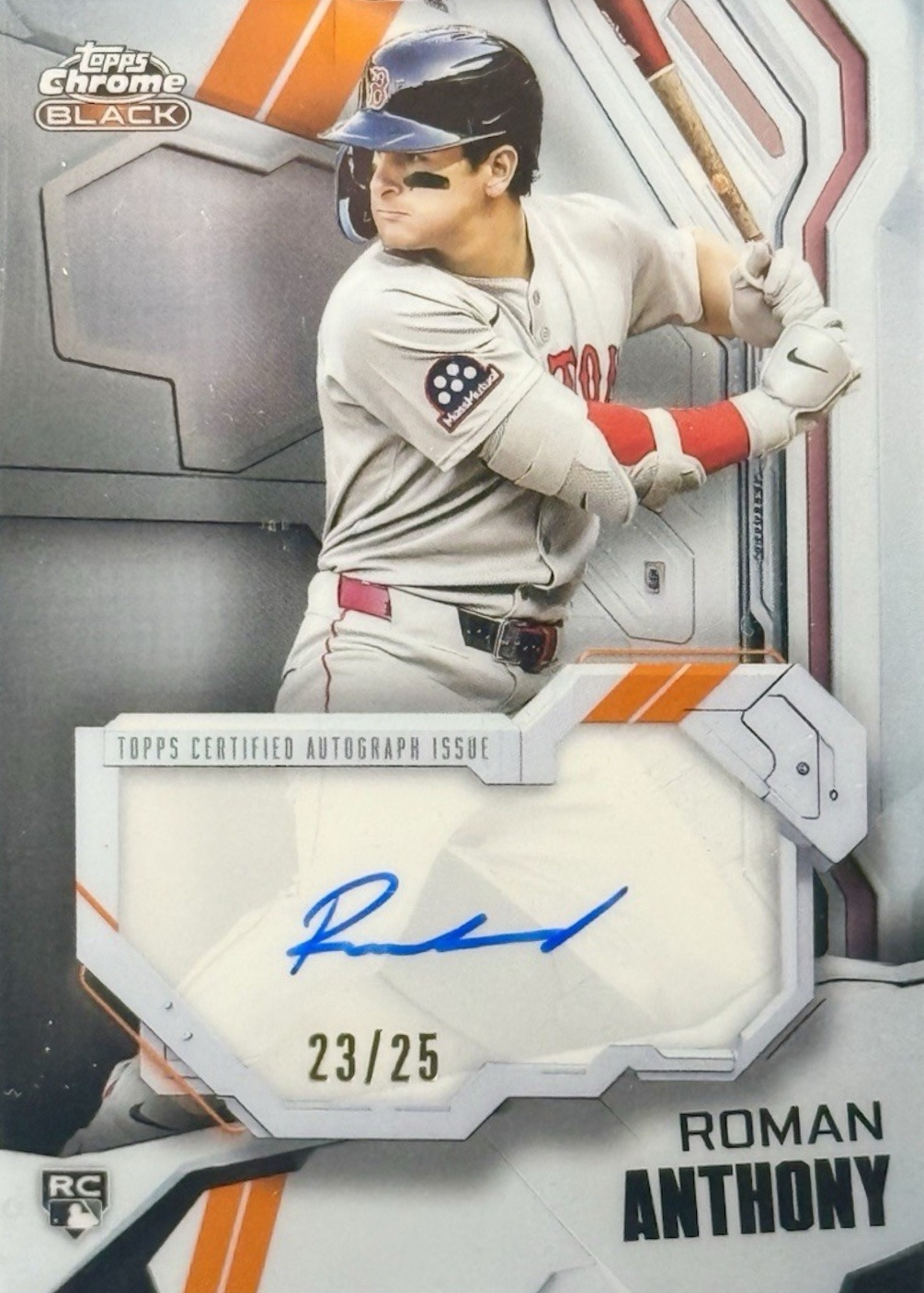 Roman Anthony 2026 Topps Chrome Black #IVA-RAN Ivory Autographs 