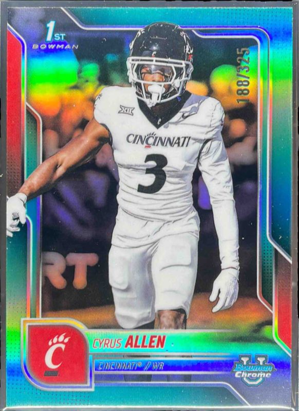 2025 Bowman Chrome University #7 Chrome Prospects - Aqua Refractor /325