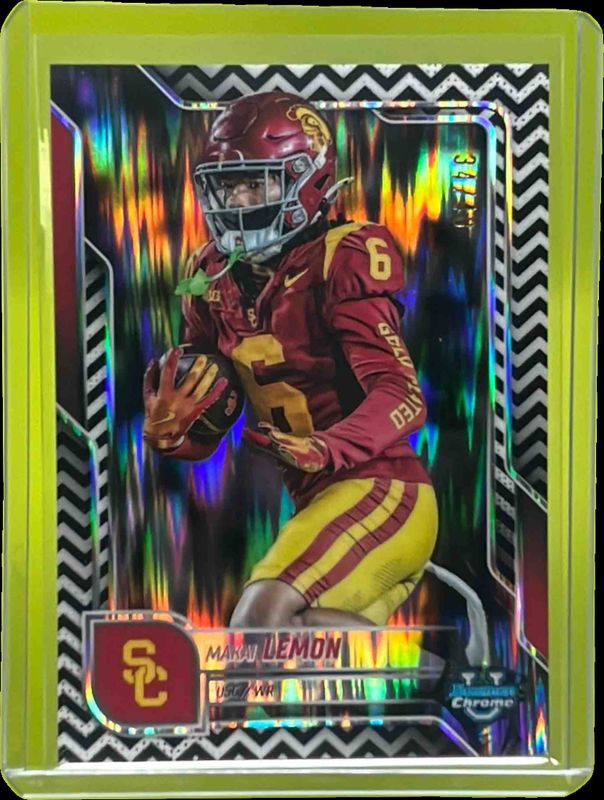2025 Bowman Chrome University #174 Chrome Prospects - Black & White Stealth Refractor /48
