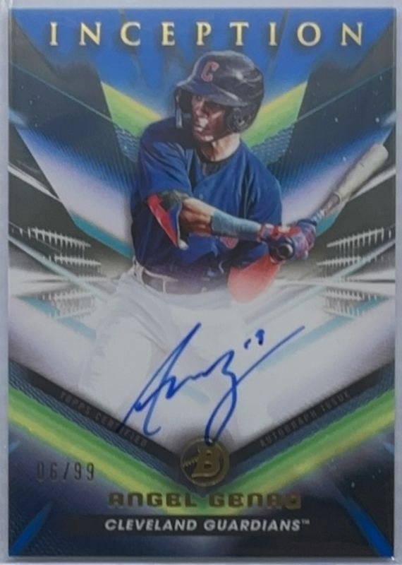 Angel Genao 2023 Bowman Inception #BPA-AG Autographs - Blue Foil /99 RAW