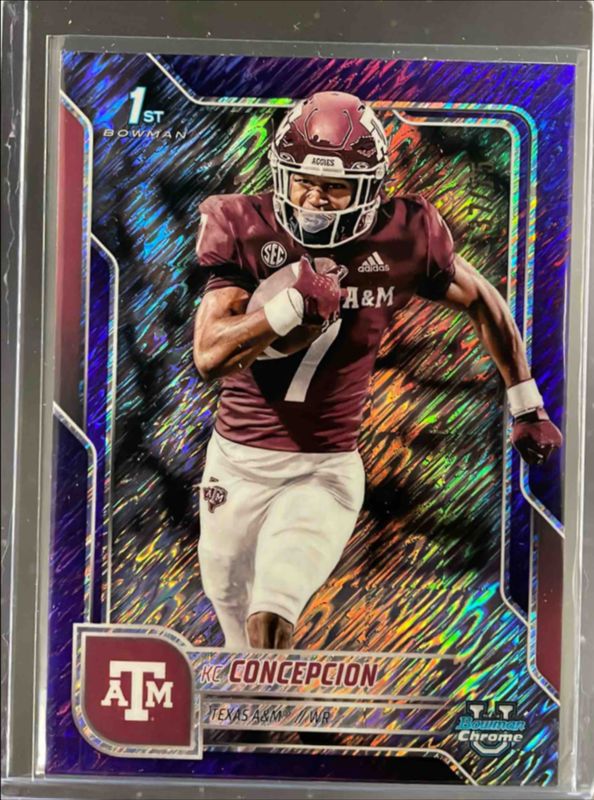 2025 Bowman Chrome University #91 Chrome Prospects - Purple Shimmer Refractor /75