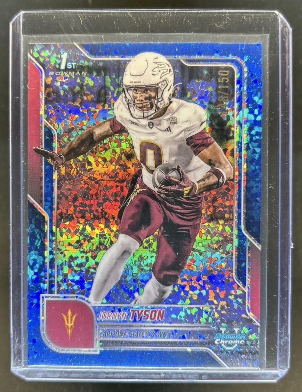 2025 Bowman Chrome University #31 Chrome Prospects - Blue Mini-Diamond Refractor /150