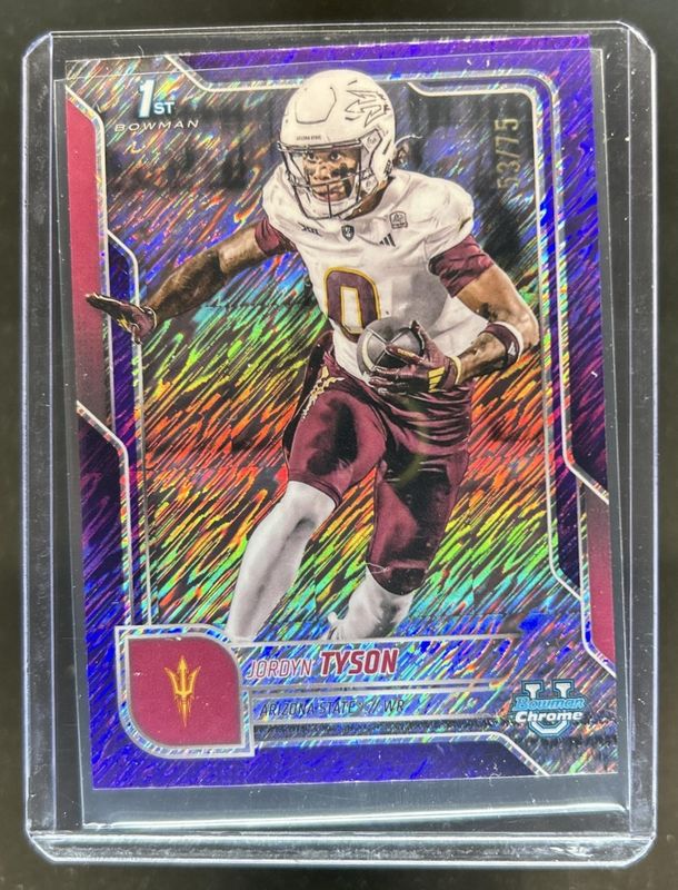 2025 Bowman Chrome University #31 Chrome Prospects - Purple Shimmer Refractor /75