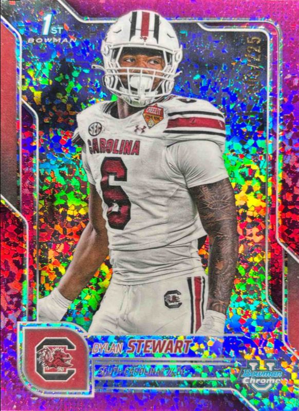 2025 Bowman Chrome University #124 Chrome Prospects - Fuchsia Mini-Diamond Refractor /225