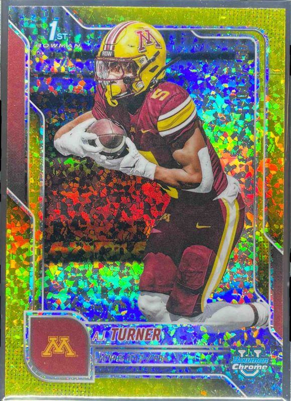 2025 Bowman Chrome University #52 Chrome Prospects - Yellow Mini-Diamond Refractor /350
